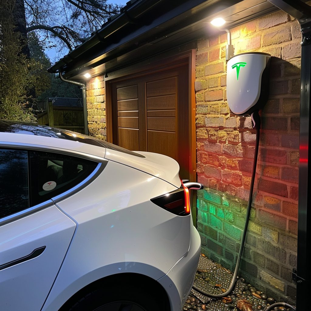 Thuisbatterij die laadt